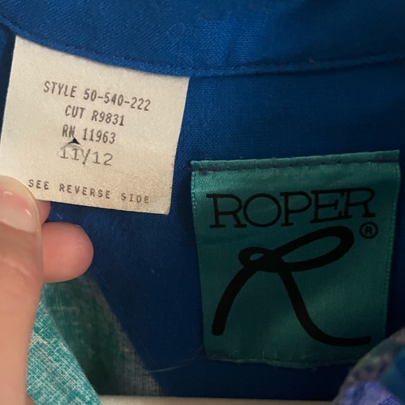 Vintage Roper Button Down Rodeo Shirt Size Medium - Picture 3 of 3